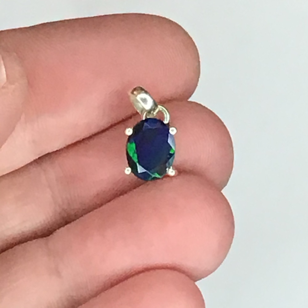 Chalama Black Faceted Opal 925 Pendant